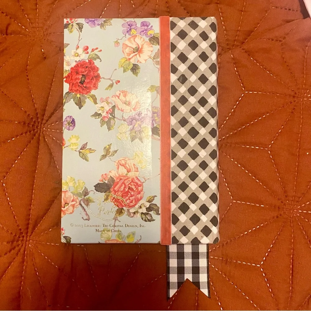 Tracy Porter 2003 Blank Page Floral Journal With Attached Bookmark